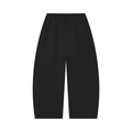 Waffle Barrel leg Open Hem Sweat Pants