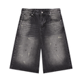 Vintage Washed Wide Leg Denim Shorts