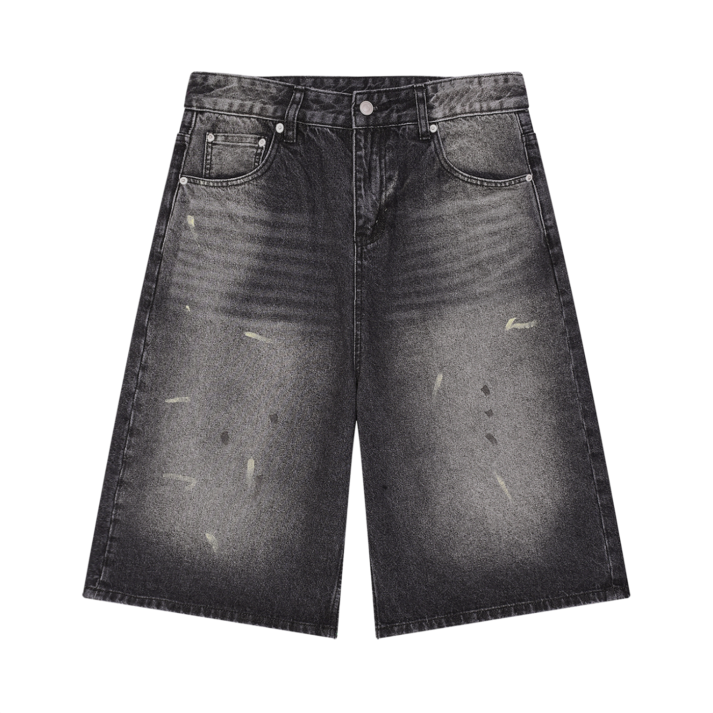 Vintage Washed Wide Leg Denim Shorts