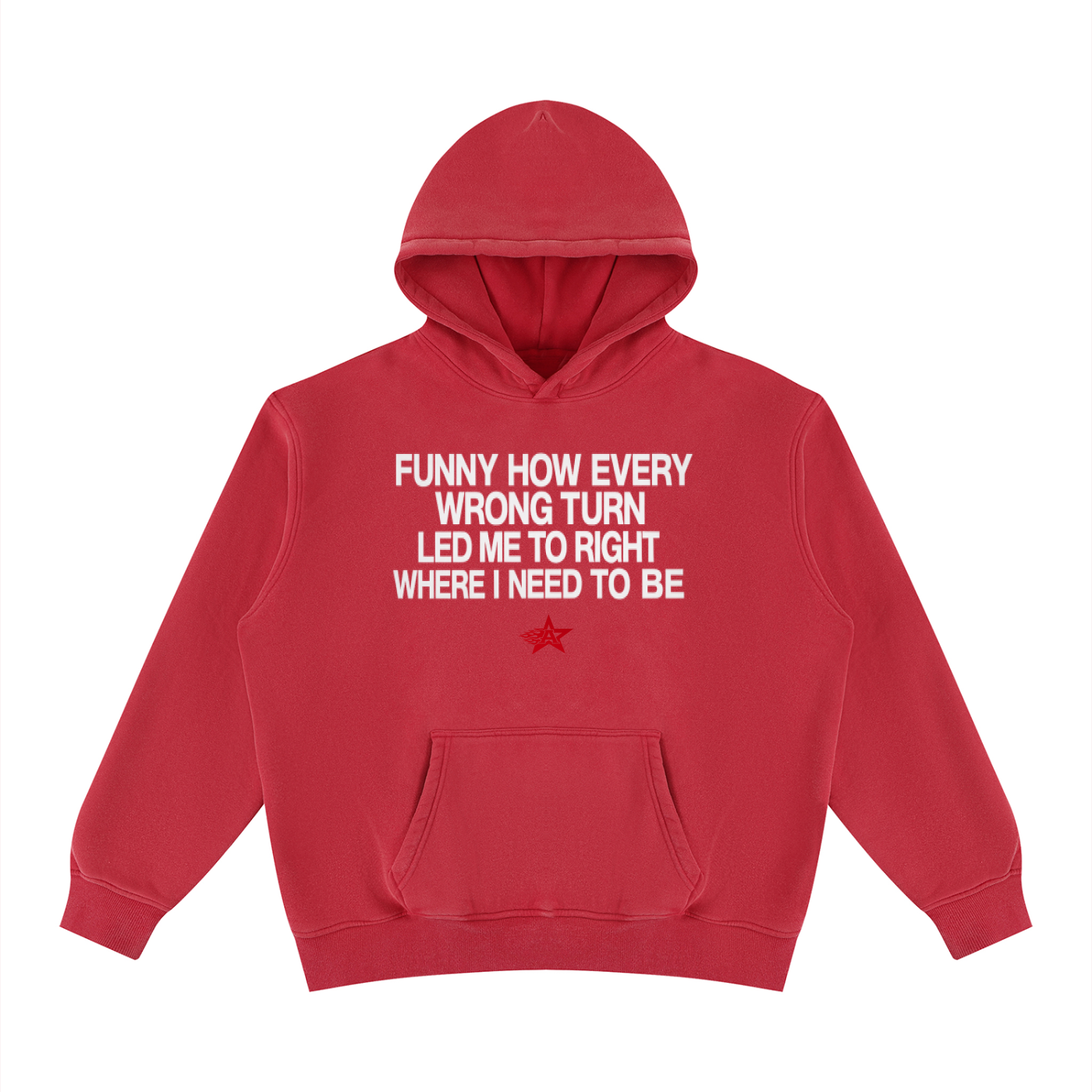 Right Where I Need to Be Vintage Wash Fleece Hoodie