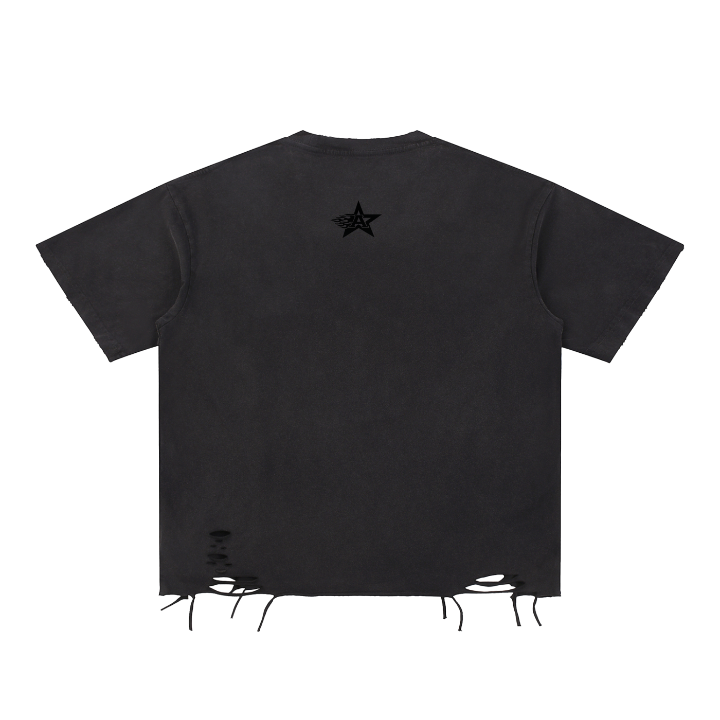 Fuck The System Not The World Raw Hem T-Shirt