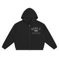 BRAND A Athletics Boxy Waffle Knit Zip Up Hoodie
