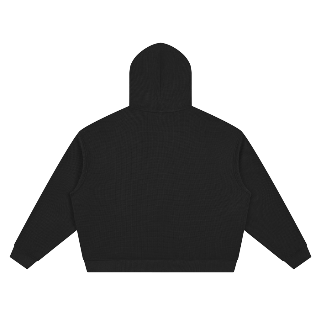 BRAND A Athletics Boxy Waffle Knit Zip Up Hoodie