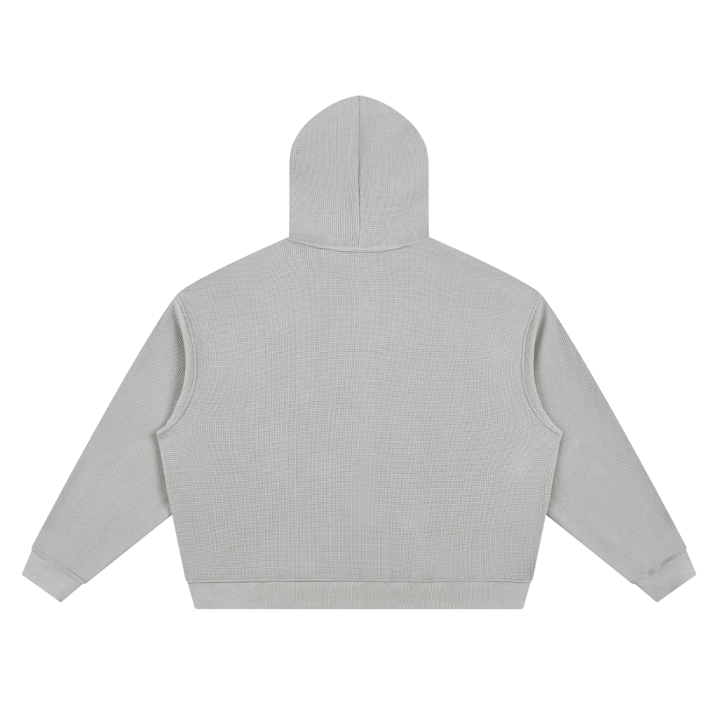 BRAND A Athletics Boxy Waffle Knit Zip Up Hoodie