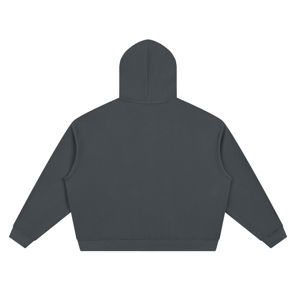 BRAND A Athletics Boxy Waffle Knit Zip Up Hoodie