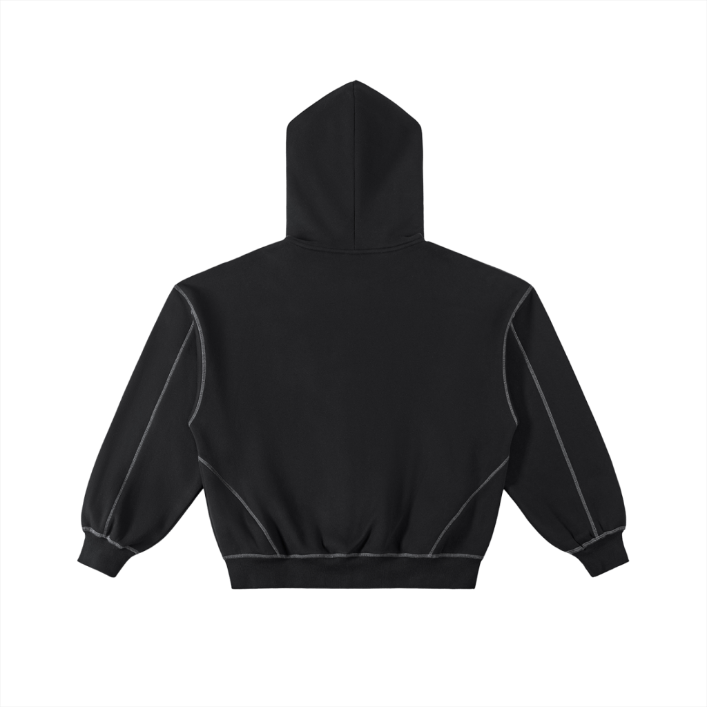Contrast-Stitched BRND A STUDIOS Zip Up Hoodie