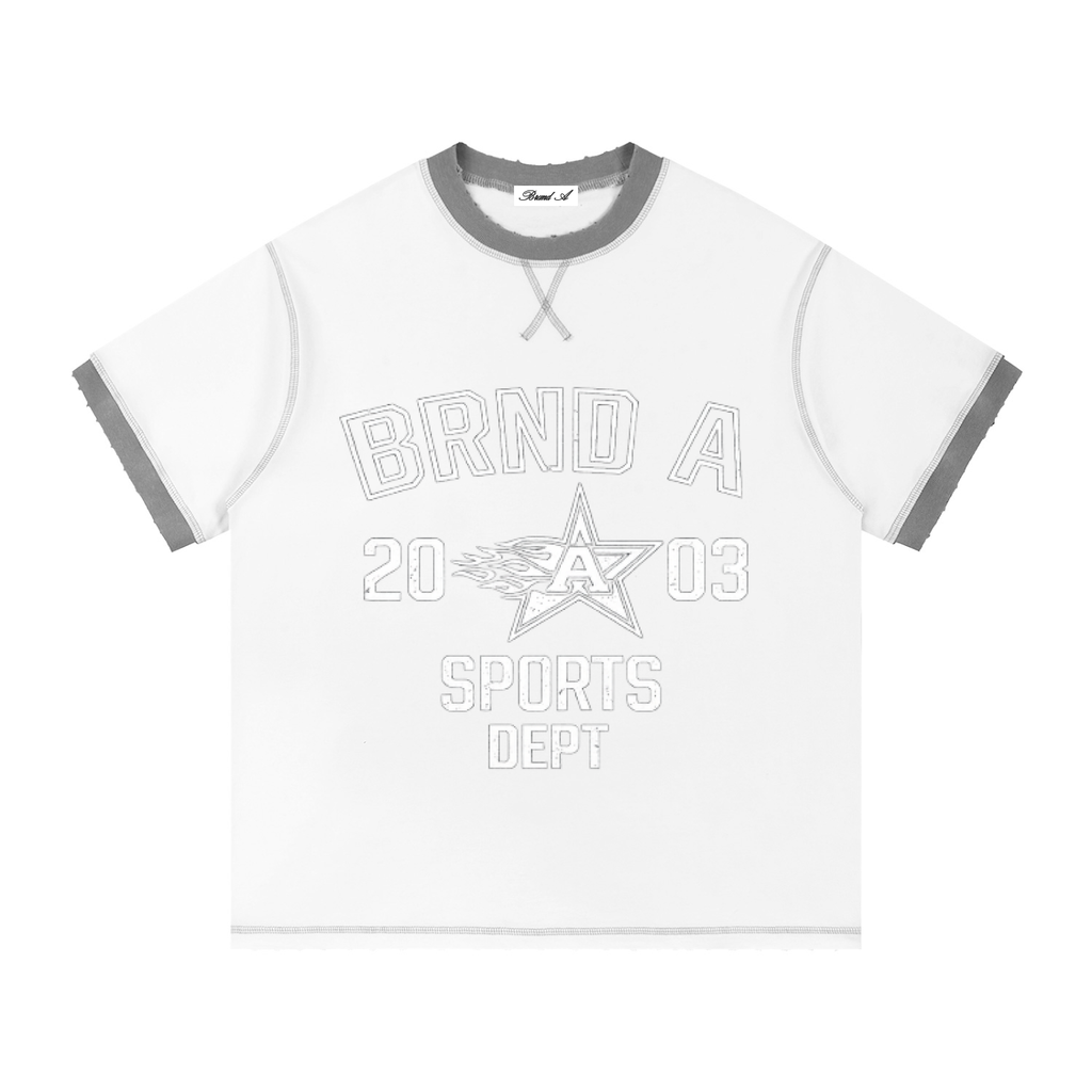 Contrast-Stitched BRND A Athletic Department T-Shirt